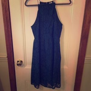 Forest green lace cocktail dress size M